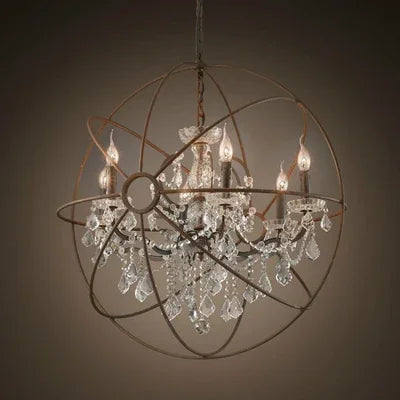 DecorBites™ Crystal Chandelier E14 LED Lustre for Living Room Bedroom Kitchen Island