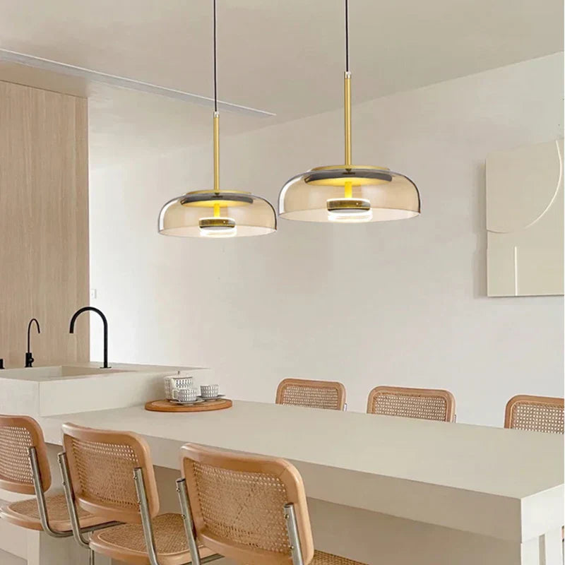 DecorBites™ Glass Pendant Lights LED Modern Dining Room Nordic Restaurant Hanging Lamp