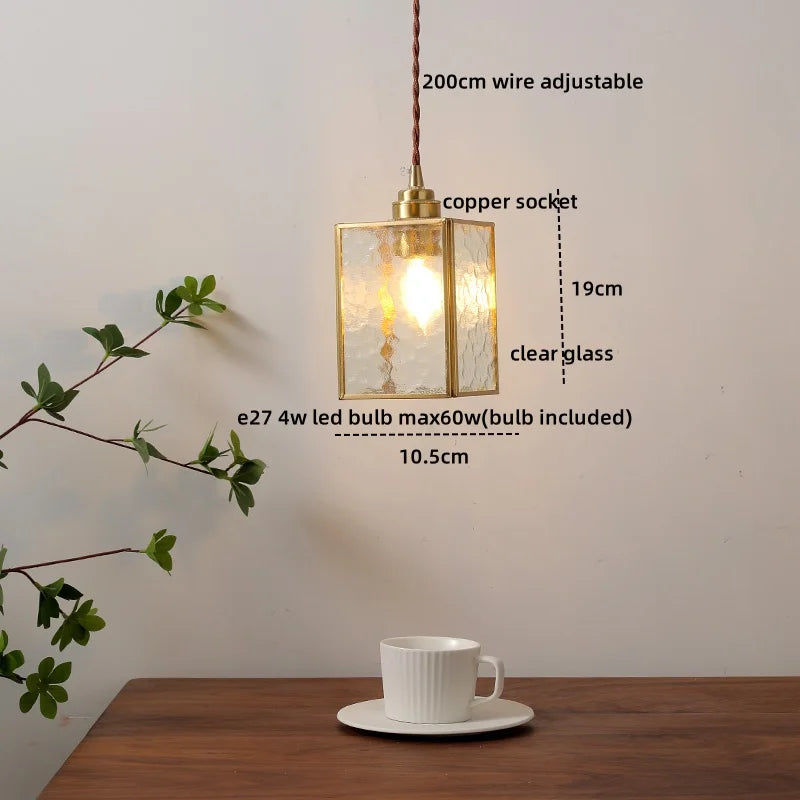 DecorBites™ Green Glass LED Pendant Lights Modern Hanging Lamp Home Decor
