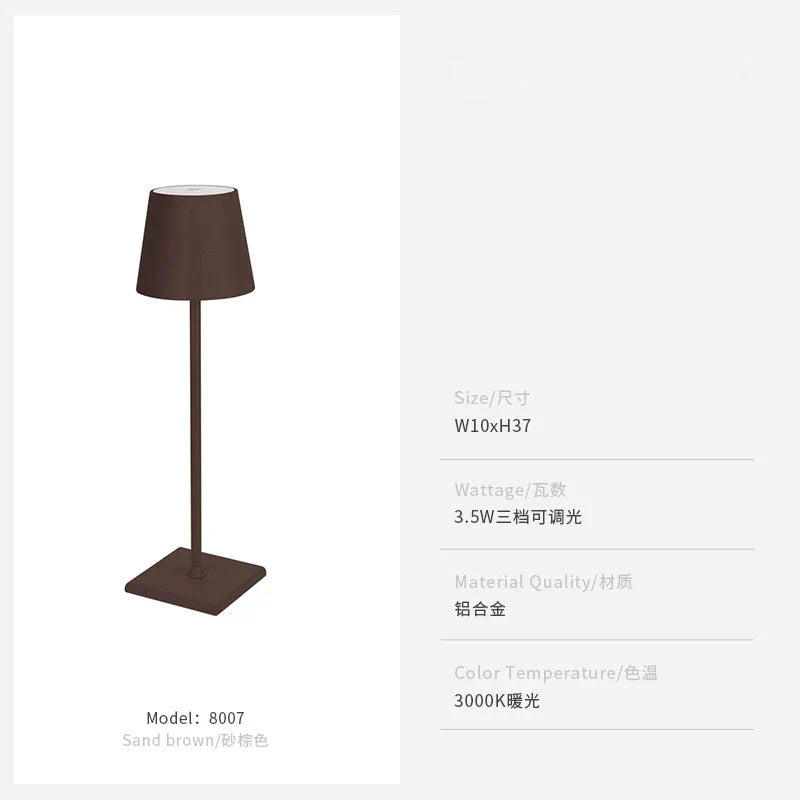 DecorBites™ LED Touch Table Lamp for Home, Office, or Hospitality with USB Charging