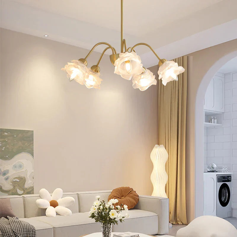 DecorBites™ Elegant Flower Chandelier - Modern Retro Medieval Style for Living Room Dining Bedroom