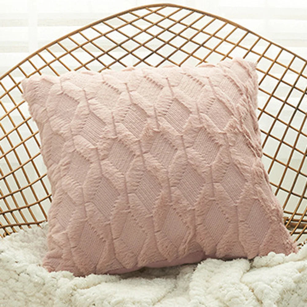 DecorBites™ Embroidered Diamond Cushion Cover for Modern Living Room Decor