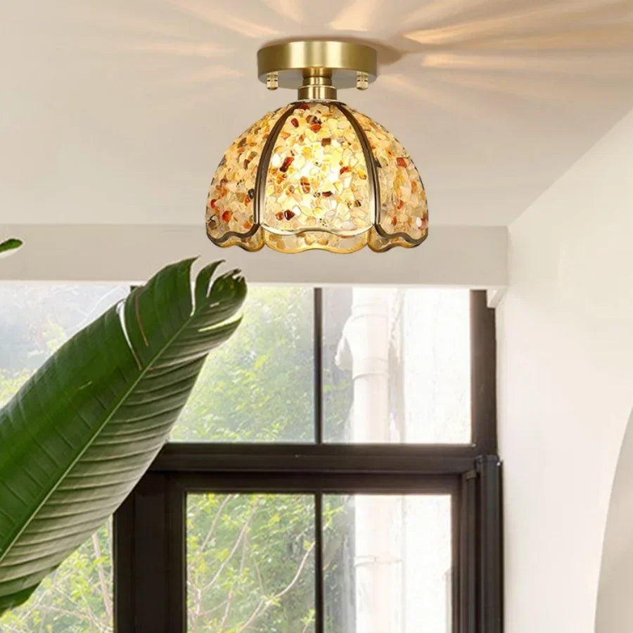 DecorBites™ Glass Crystal Ceiling Light Fixture Modern Nordic Design