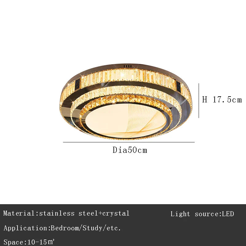 DecorBites™ Gold Crystal Ceiling Lights for Modern Home Decor