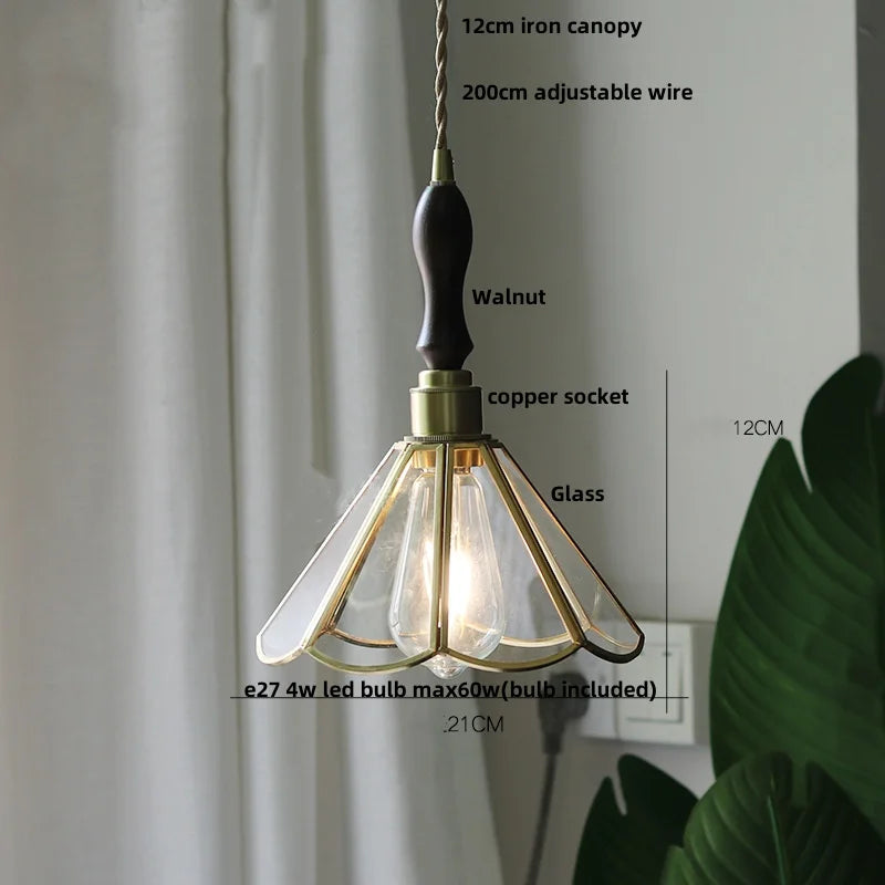 DecorBites™ Glass Flower LED Pendant Light Fixture for Modern Luxury Home Decor