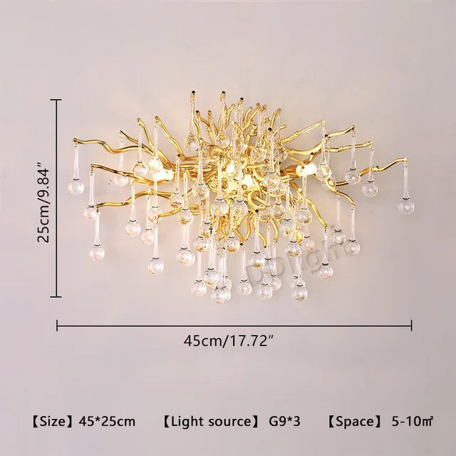 DecorBites™ Crystal Luxury Ceiling Chandelier: Modern Living Dining Bedroom Pendant Lights