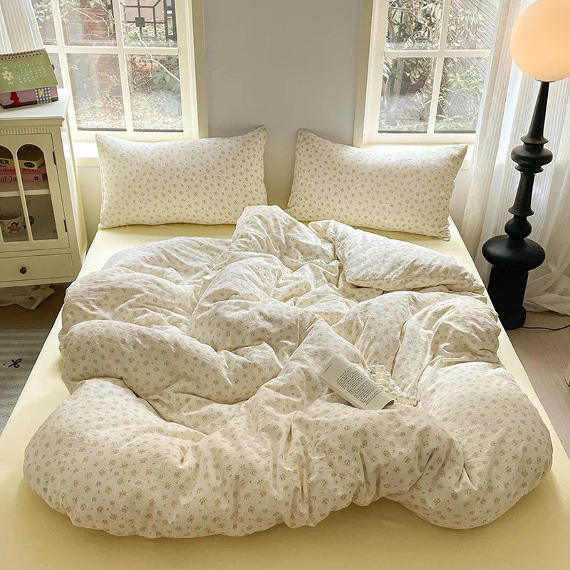 DecorBites™ Double-Layer Cotton Bedding Set - High-Quality, Ultra Soft Quilt Set