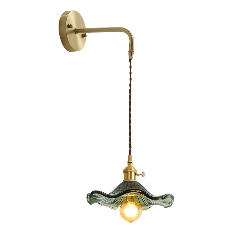 DecorBites™ Amber Glass LED Wall Sconce for Home Indoor Lighting