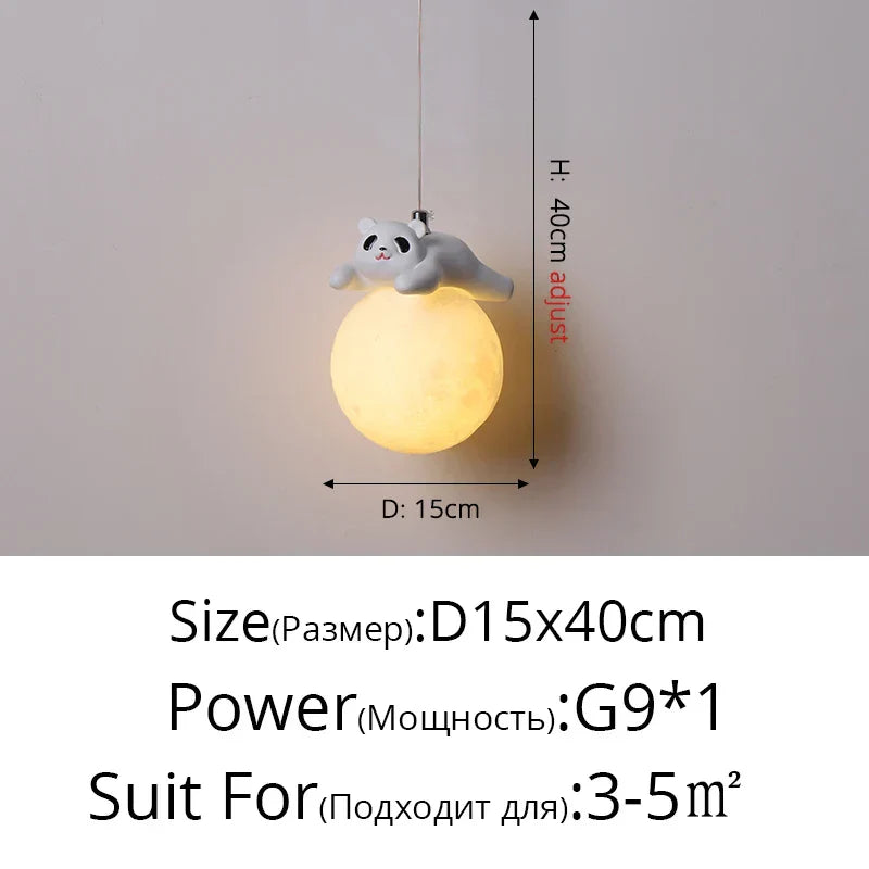 DecorBites™ Bear Bedroom Wall Lamp: Modern Chandelier for Living Room, Study & Dining Room