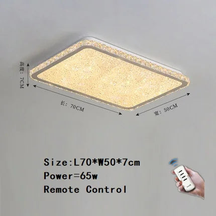 DecorBites™ Crystal Round Ceiling Lamp: Nordic Light Luxury LED Home Lighting for Bedroom and Living Room