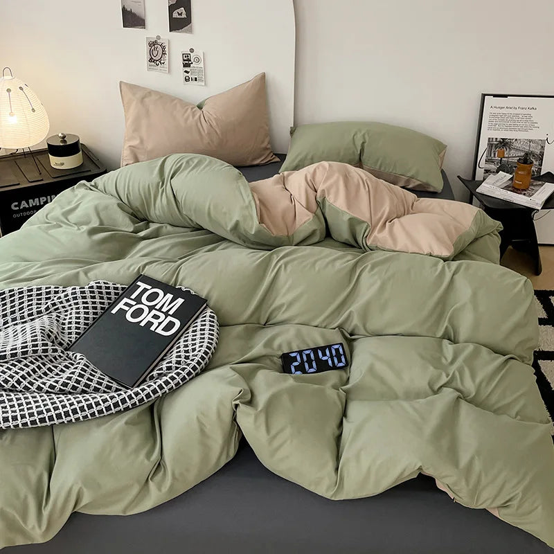 DecorBites™ Cotton Bed Sets Comforter Cover Set with Corner Ties