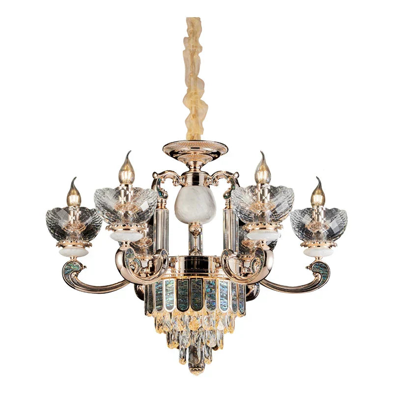 DecorBites™ Crystal Candle Chandelier: Modern European Living Room Lighting