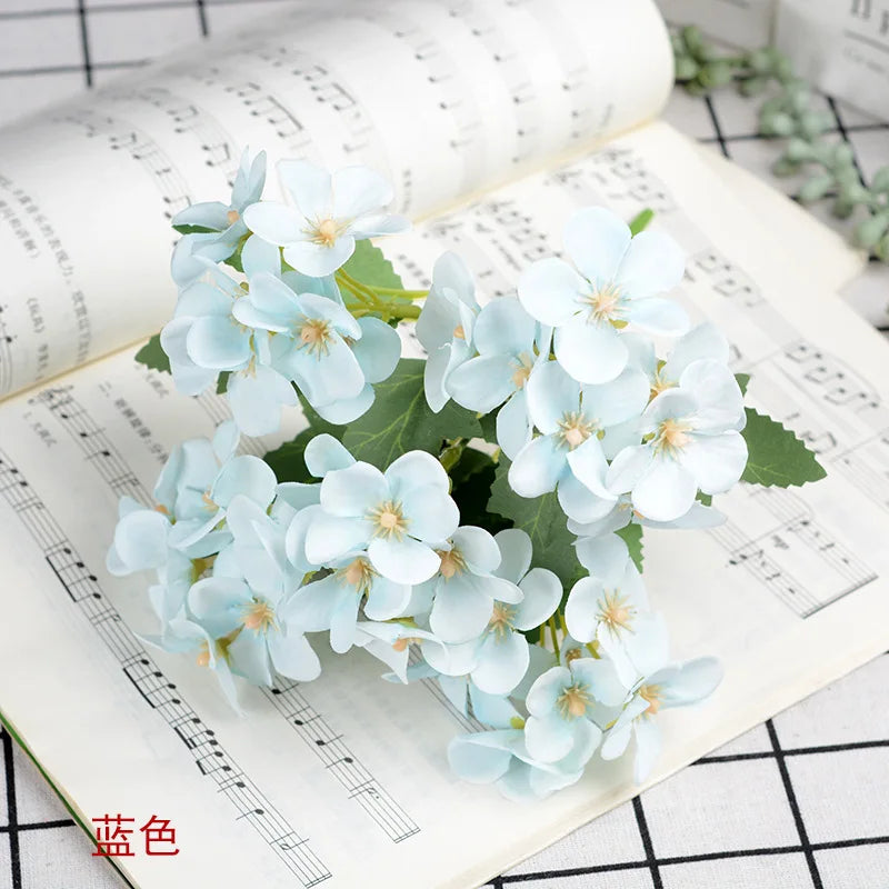 DecorBites™ Begonia Silk Flower Bouquet - Home Soft Decoration Bouquet