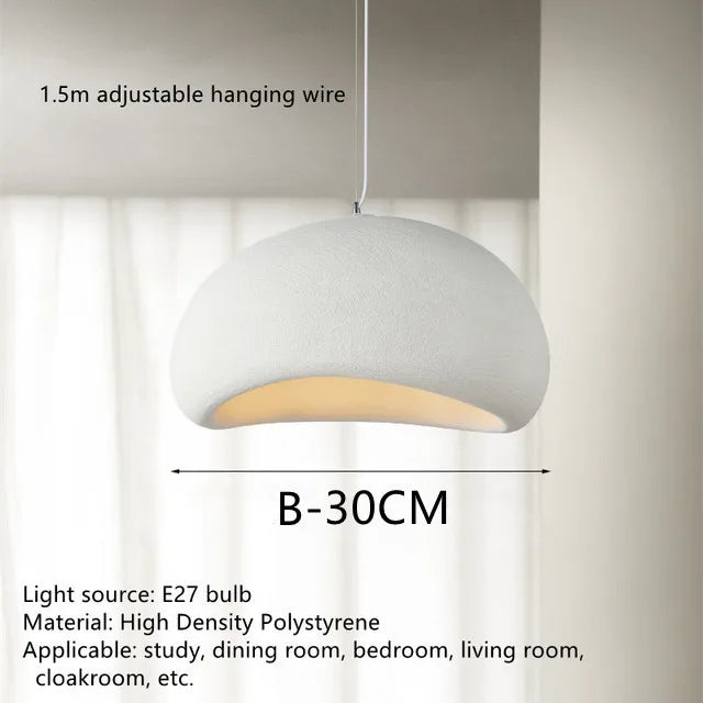 DecorBites™ Handmade Wabi Sabi Chandelier Modern LED Pendant Lamp for Nordic Restaurant Island
