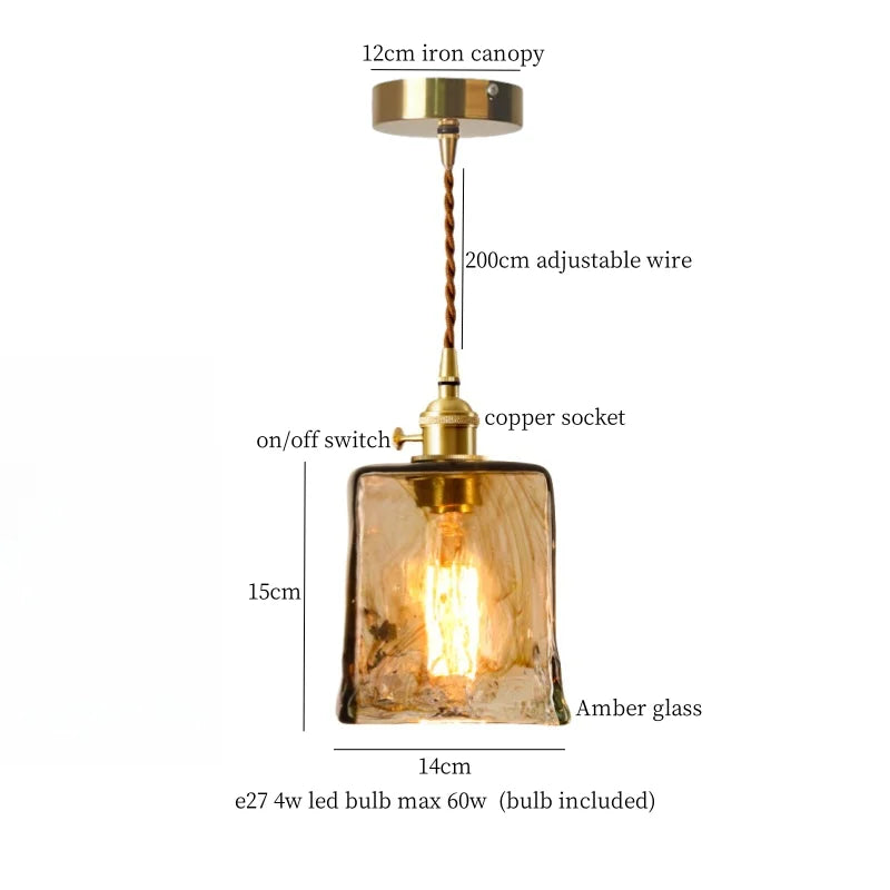 DecorBites™ Bubble Glass LED Hanging Light Minimalism Pendant Lamps