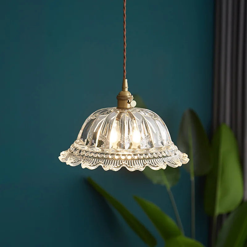 DecorBites™ Clear Glass LED Pendant Light | Nordic Hanging Chandelier for Kitchen, Living Room