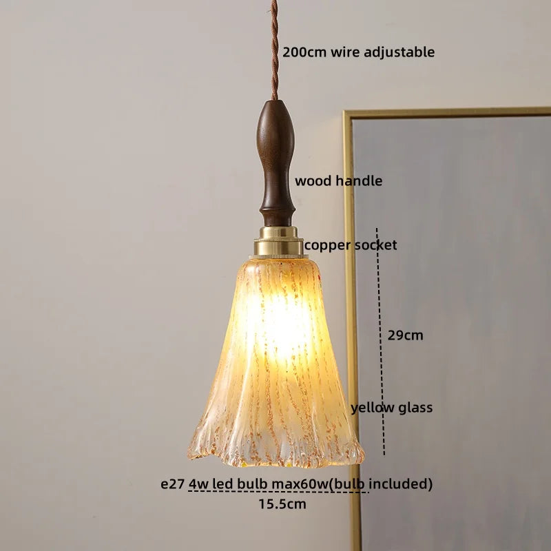 DecorBites™ Glass Copper LED Pendant Lights - Modern Home Decor Hanging Lamp