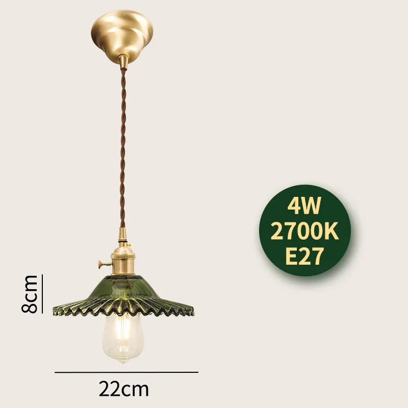 DecorBites™ Glass Lamp LED Pendant Light Fixture with Copper Socket for Nordic Modern Home Decor