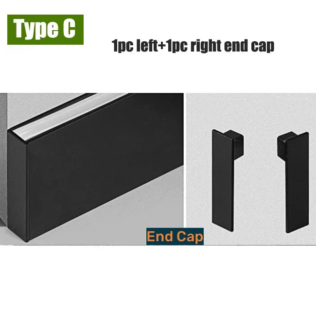 DecorBites™ 5cm LED Aluminium Profile Baseboard for Surface Mounted Linear Lighting
