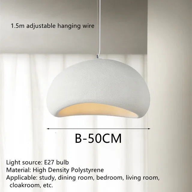 DecorBites™ Handmade Wabi Sabi Chandelier LED Pendant Lamp for Nordic Restaurant Island