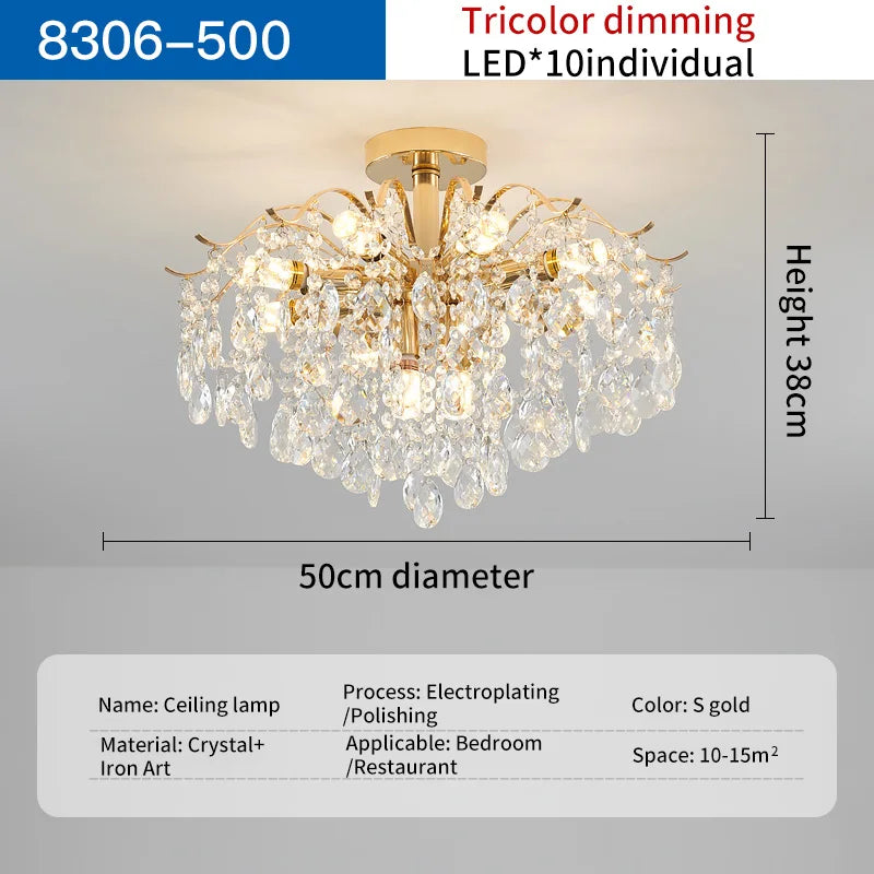 DecorBites™ Crystal Chandelier: Modern Elegance for Stylish Living Spaces