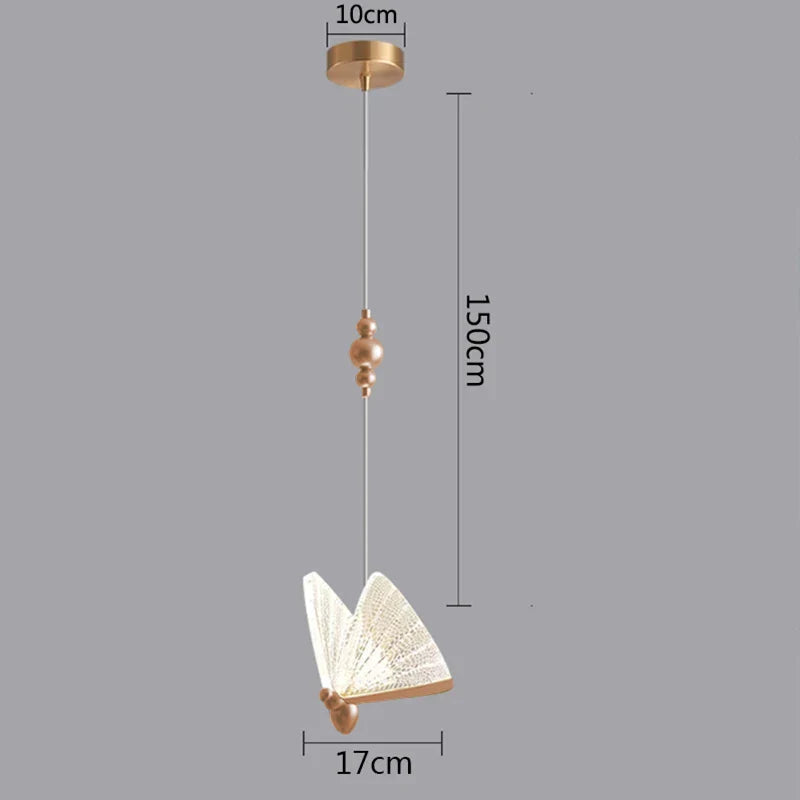 DecorBites™ Butterfly Pendant Lights: Modern LED Luxury Creative Nordic Hanging Lamp