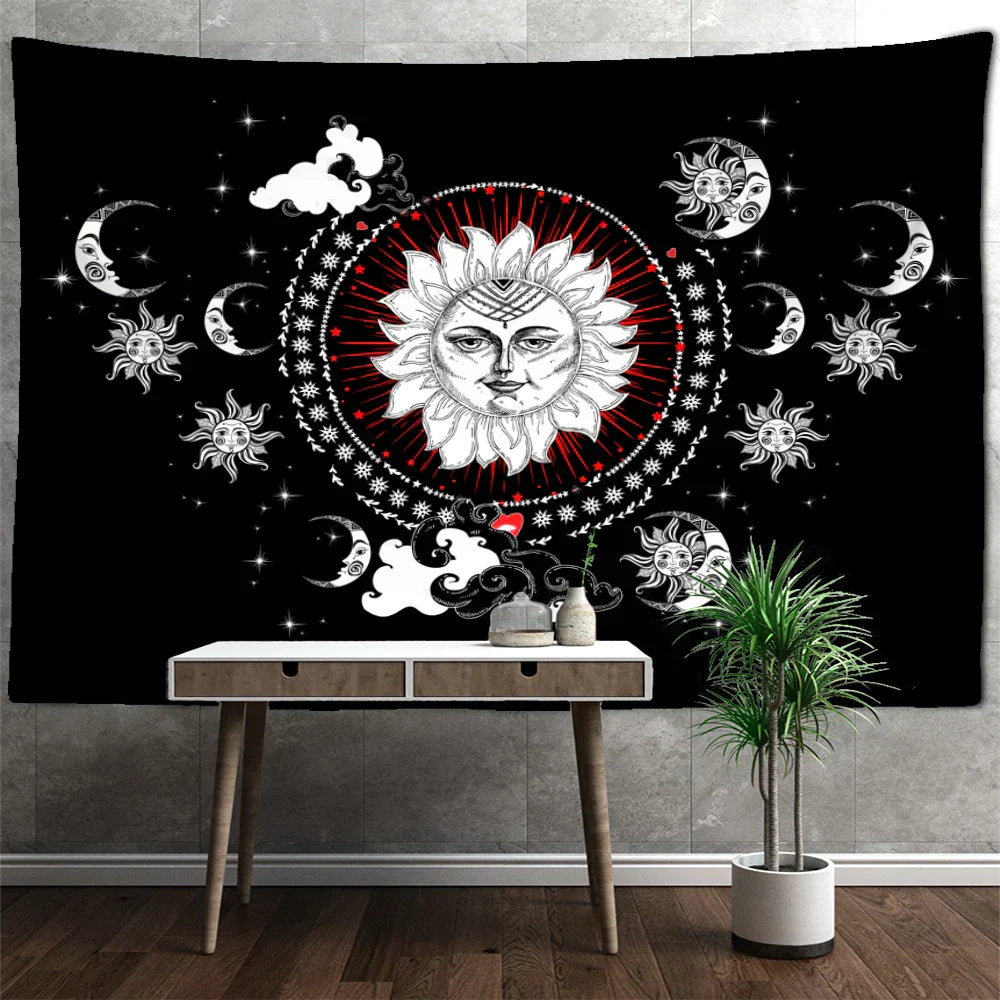 DecorBites™ Celestial Mandala Hippie Tapestry Wall Hanging Dorm Decor