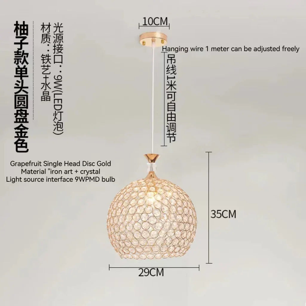 DecorBites™ Crystal Gold Ceiling Chandelier | Modern LED Luxury Lighting for Hall