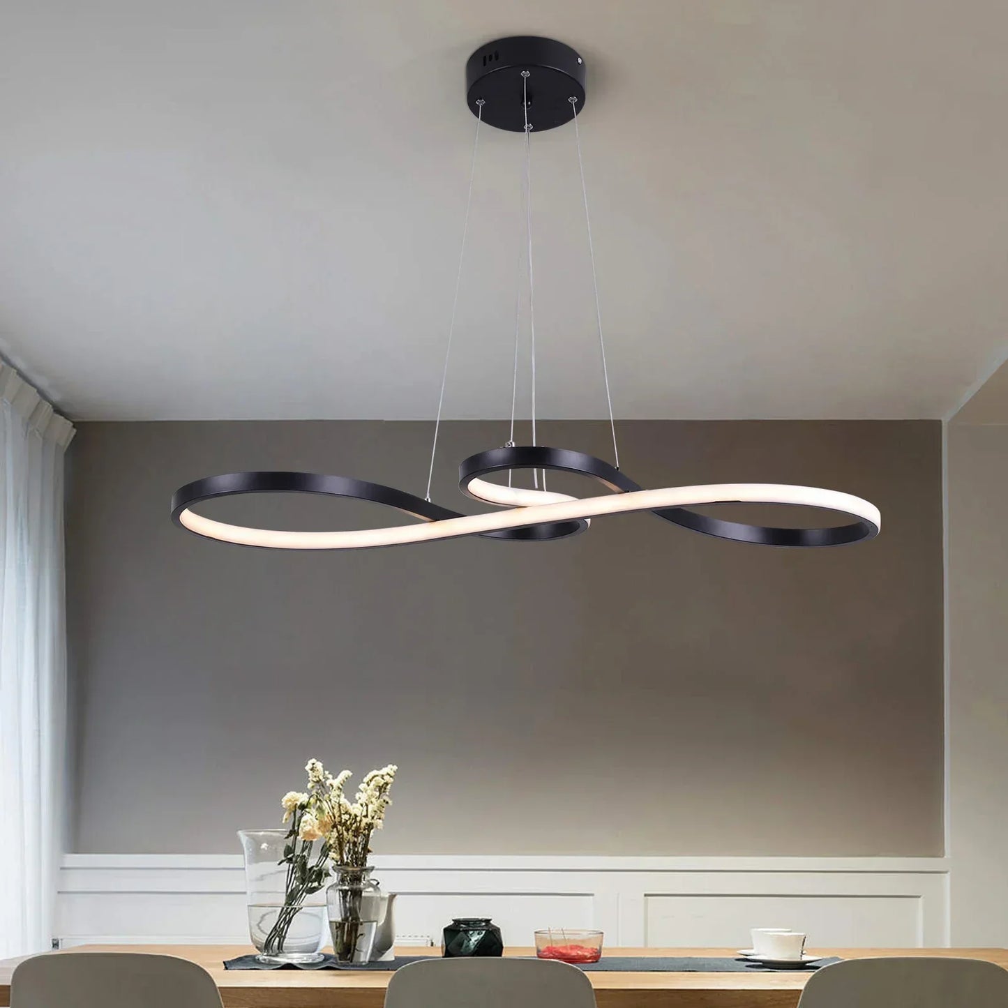DecorBites™ Acrylic Chandelier LED Ceiling Light Minimalist Design for Dining Room