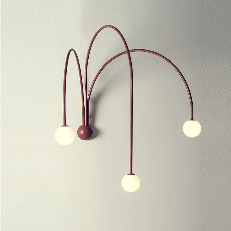 DecorBites™ Iron Glass LED Wall Light for Living Room Bedside Table Restaurant Home Decorations