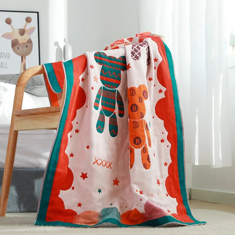 DecorBites™ Boho Cotton Gauze Bath Towel - Quick-Dry & Large Wrap