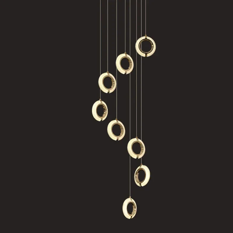 DecorBites™ Crystal Gold LED Chandelier Modern Luxury Ceiling Lamp