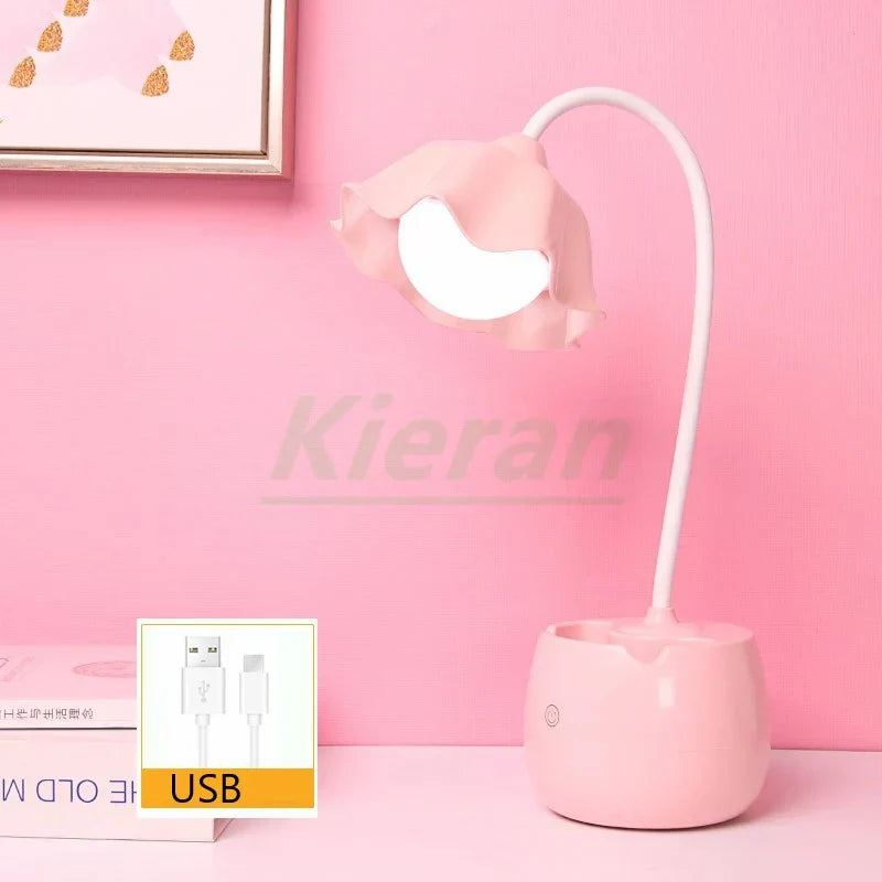 DecorBites™ Lotus Floor Lamp: Modern LED Desk Lamp for Bedroom Study Living Room