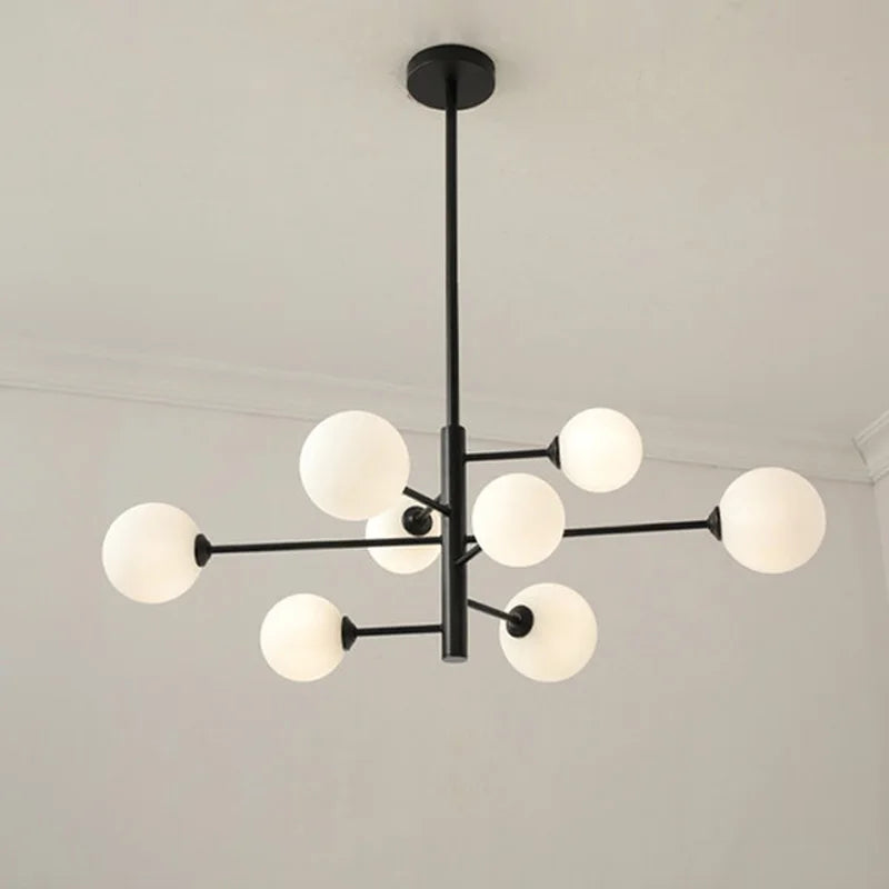 DecorBites™ Brass Chandelier: Nordic Glass Pendant Lights for Home, Living Room, Bedroom, Restaurant & Cafe
