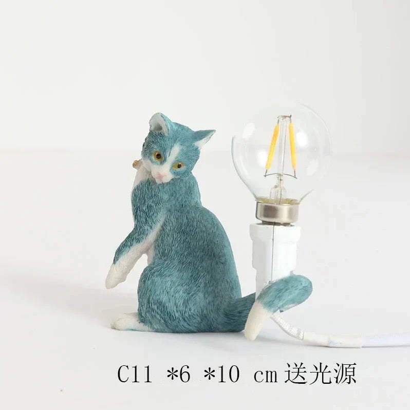 DecorBites™ Cat Resin Table Lamp for Children's Bedroom and Home Decor