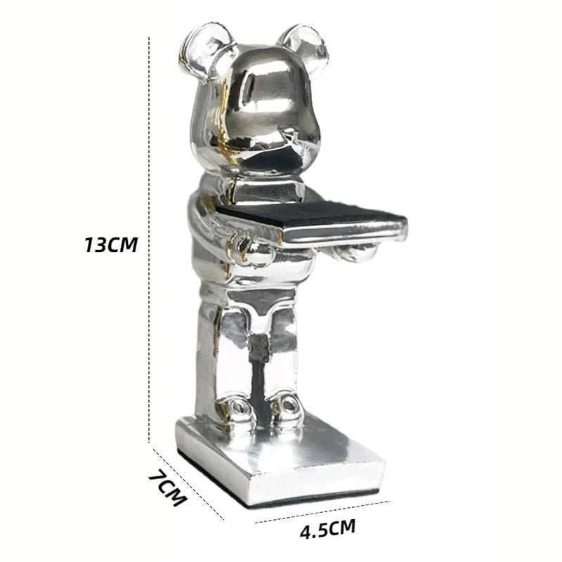 DecorBites™ Cartoon Bear Watch Stand & Jewelry Storage Rack - Trendy Resin Ornaments & Celebration Gifts