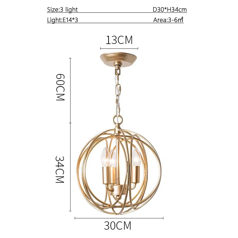 DecorBites™ Gold Crystal Chandelier: Modern Dining Room Kitchen Bedroom Ceiling Light