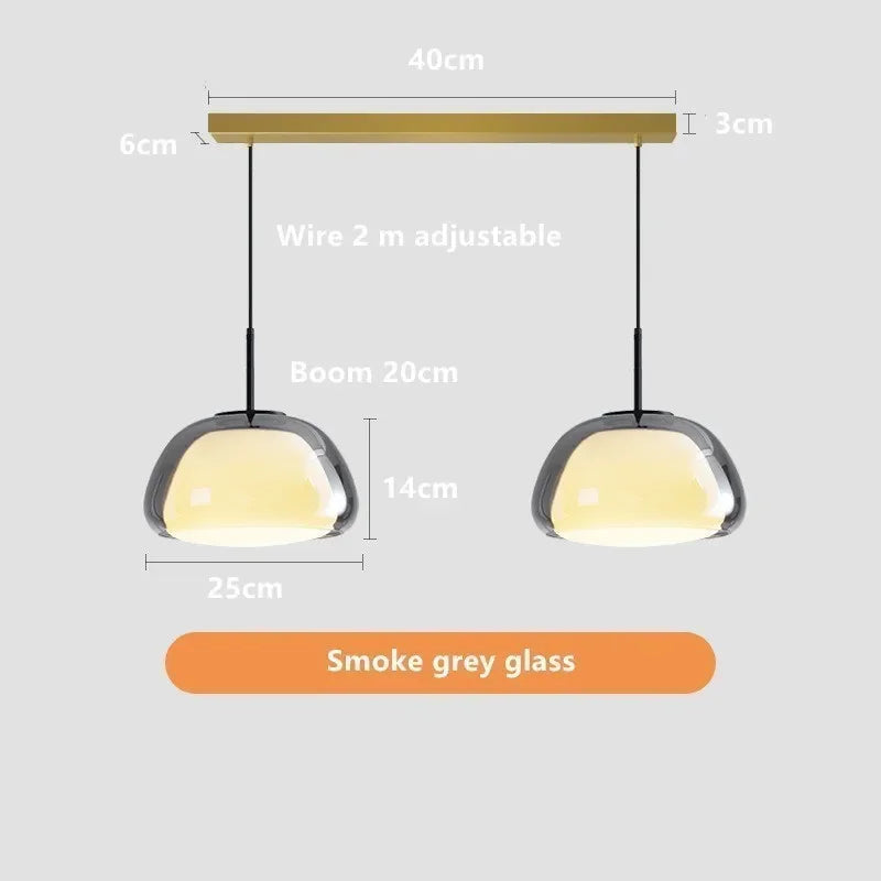 DecorBites™ Glass Jelly Pendant Lamp - Minimalist Luxury Design for Home Living Room