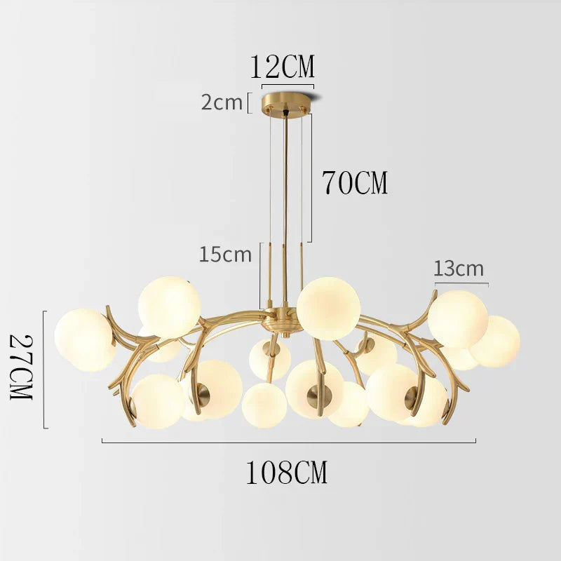 DecorBites™ LED Chandelier Lighting for Living Room Bedroom Dining Room Décor