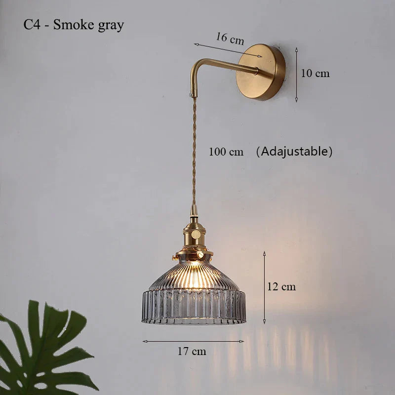DecorBites™ Glass Shade LED Wall Lamp Switched Nordic Light for Luxury Living Room