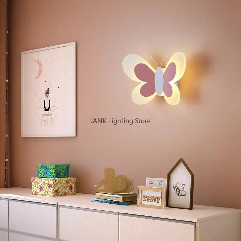 DecorBites™ Butterfly LED Wall Lamp for Children's Room, Nordic Style Bedside Light