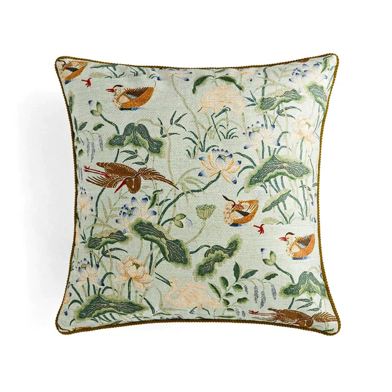 DecorBites™ Circus Retro Throw Pillow Cover with Tassels 45x45 Eclectic Home Decor