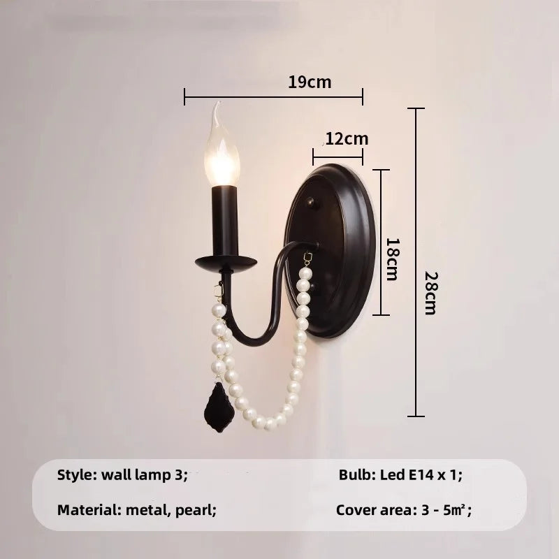 DecorBites™ Black E14 Candle Chandelier: French Living Room Pendant Lighting for Home Decor