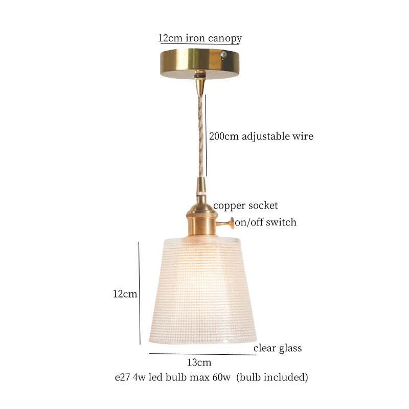 DecorBites™ Green Glass LED Pendant Light Fixture - Modern Nordic Hanging Lamp