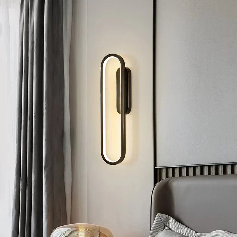 DecorBites™ Black Ring LED Indoor Wall Light for Home Decor, Living Room, Bedroom