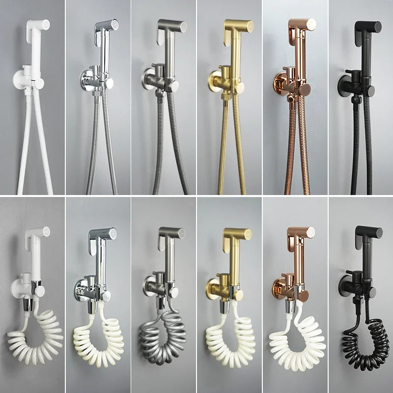 DecorBites™ Brass Bidet Spray Kit with Portable Valve for Bathroom Anus Shower