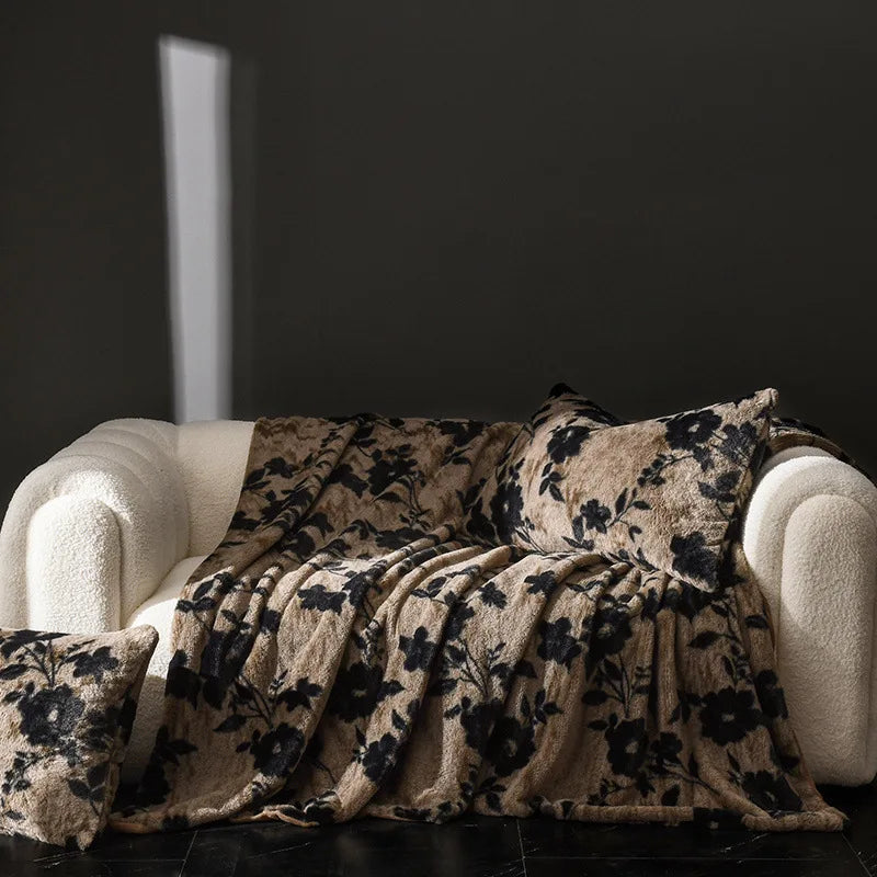 DecorBites™ Cosy Faux Rabbit Plush Blanket in Milk Velvet for Single Sofa Decoration & Napping