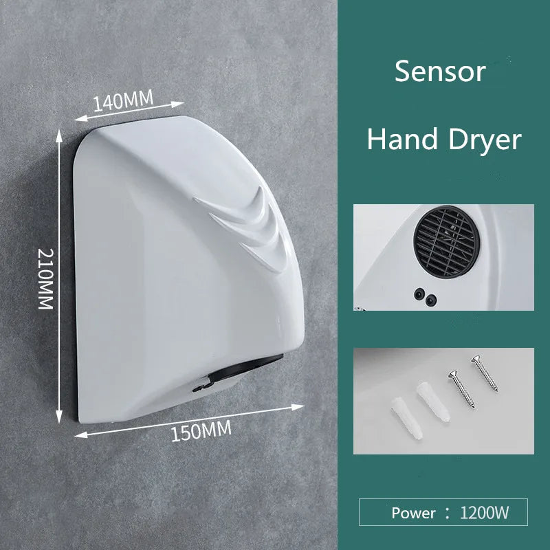 DecorBites™ Automatic Hand Dryer | Wall Mounted Sensor | Bathroom Hot Air Device