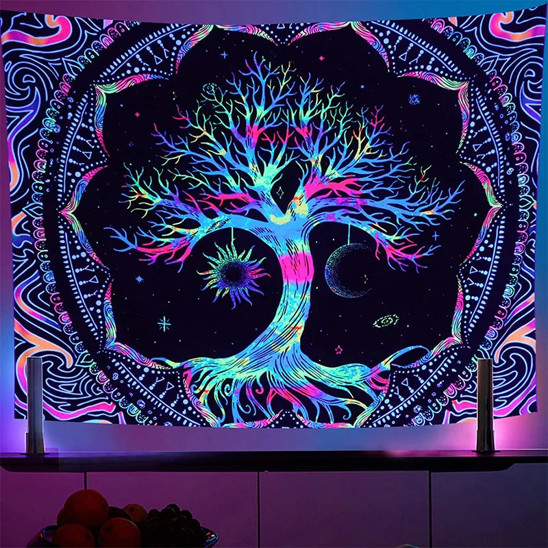 DecorBites™ Galaxy Tree of Life Tapestry for Aesthetic Bedroom Decor