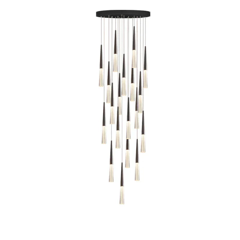 DecorBites™ Acrylic Cone Pendant Light for Villa Stair, Kitchen, and Restaurant.